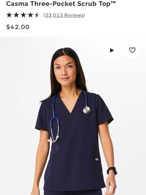 FIGS Casma Scrub Top & High Wasted Wide Leg Scrub Pants - $50 for the set. Small